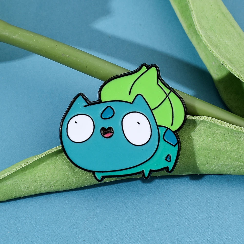 Kawaii Anime Enamel Pins Cute Psyduck Pikachu Charmander Brooch Metal Badge for Kids Hat Pins Accessories Gifts
