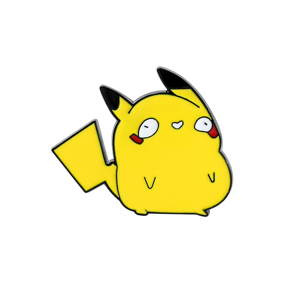 Kawaii Anime Enamel Pins Cute Psyduck Pikachu Charmander Brooch Metal Badge for Kids Hat Pins Accessories Gifts