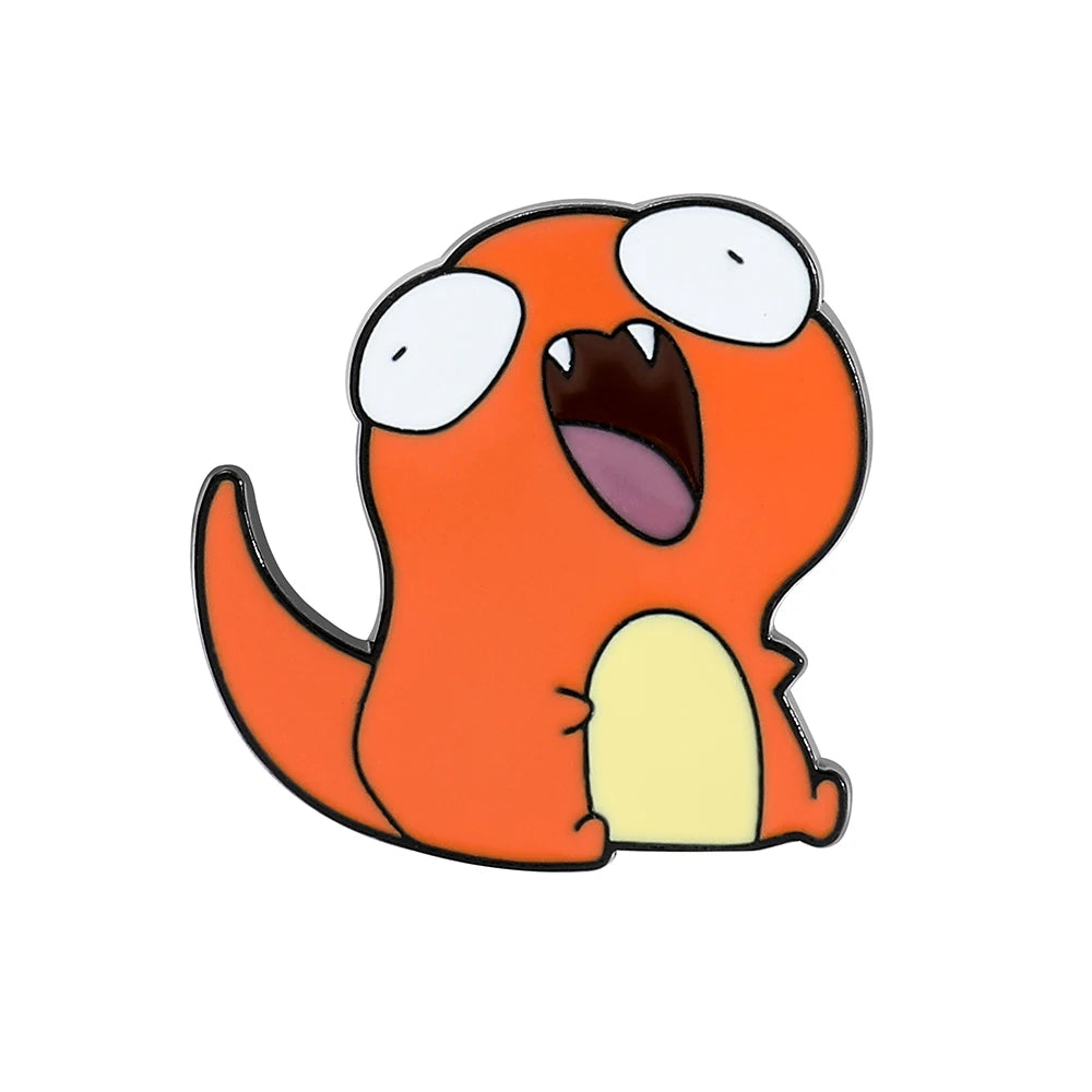 Kawaii Anime Enamel Pins Cute Psyduck Pikachu Charmander Brooch Metal Badge for Kids Hat Pins Accessories Gifts